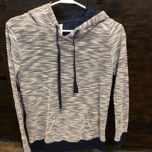Dual colored pull over hoodie